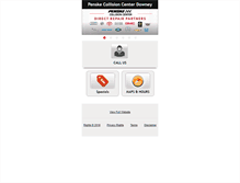 Tablet Screenshot of penskecollisiondowney.com